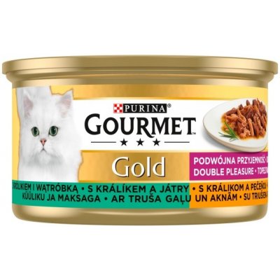 Gourmet Gold Double Pleasure králík a játra 85 g – Hledejceny.cz