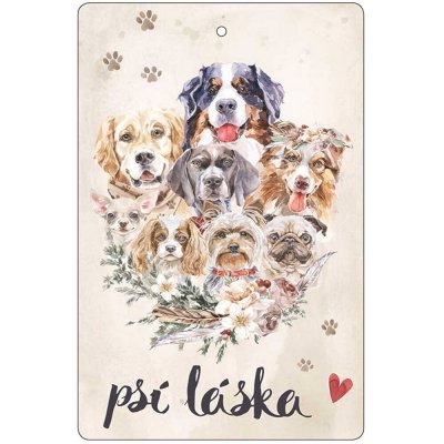 Bohemia Gifts Aromatická vonná karta Psí láska 10,5 x 16 cm – Hledejceny.cz