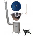 Kessel kotel na zabijačku nerez 1,2 mm 60 l kotlina nerez 53 cm INOX poklice smalt 59 cm KEMPER hořák 7 kW PB a vařečka dřevo 80 cm Smrek – Zboží Dáma