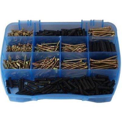 Sada univerzálních vrutů a hmoždinek, 620 ks 543902 – Hledejceny.cz