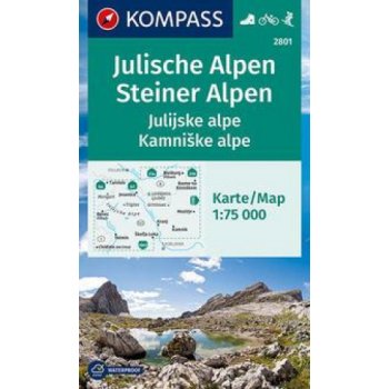 Julische Alpen, Steiner Alpen - Julské a Kamnišké Alpy (Kompass - 2801) - turistická mapa