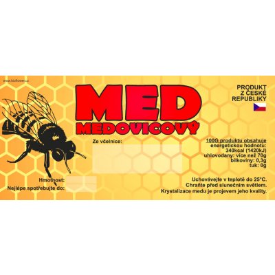 Bioflower - Samolepící etiketa med medovicový – Hledejceny.cz
