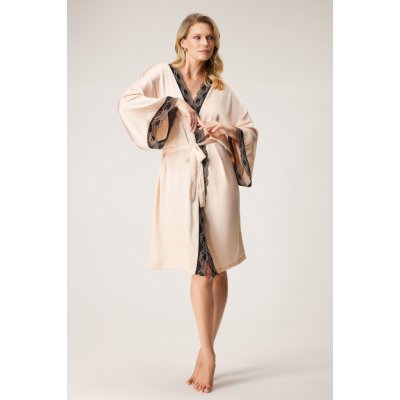 Diamond by Astratex Saténový župan Lauren krátký vícebarevná – Zboží Mobilmania