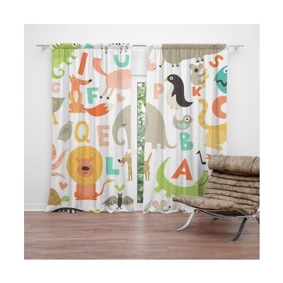 Sablio Závěs Zoo abeceda: 2ks 140x250cm – Hledejceny.cz