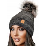 Fashionweek vlněná zimní čepice s bambulí JENOT flísová podšívka WOOL-MORGANA NR MODEL 2 – Zboží Mobilmania