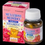 Muller Pharma Müllerovi medvídci s vitamínem C a příchutí maliny 45 tablet – Hledejceny.cz