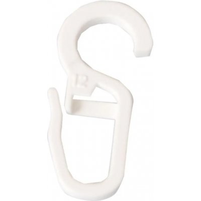 JESAN Háček záclonový 10 ks C BAROKO, plast, bílý – Zboží Dáma