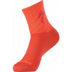 Specialized ponožky Soft Air Mid Logo flo red/rocket red stripe – Hledejceny.cz