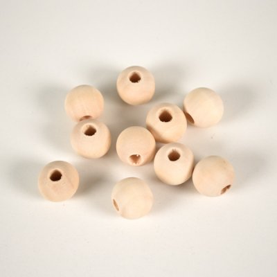 Takoy Dřevěné korálky nelakované 15 mm - balení 10 ks – Hledejceny.cz