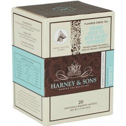 Harney & Sons čaj Organic zelený čaj s mátou 20 x hedvábný pyramidový sáček