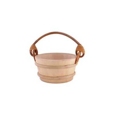 Sawo 341xdřevěné vědro s uchem a plastovou vložkou 4l osika – Zboží Dáma