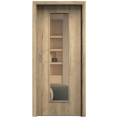Sapeli Elegant Komfort M55 posuvné dub halifax 60 x 210 cm Planibel bronz – Hledejceny.cz