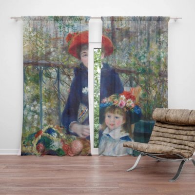 Sablio Závěs Dvě sestry (Na Terase) - Pierre-Auguste Renoir: 2ks 140x250cm – Hledejceny.cz