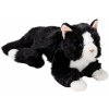 Plyšák Carl Dick kočka ležící černobílá cca celková délka 3558 40 cm 30 cm