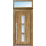 OknaDvereNaMiru.cz Vchodové dveře INOX 2 + Nadsvětlík 90 x 220 cm – Hledejceny.cz