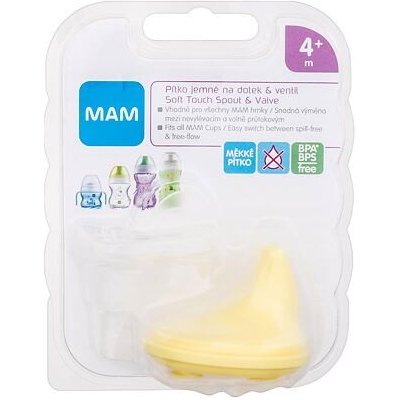 Mam Spout & Valve Soft Touch jemné pítko s ventilem yellow 1ks