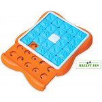 Nina Ottosson Pamlskový hlavolam pro psy Challenge Slider 37,5 x 37,5 x 5 cm Obtížnost 3, oranžovo-modrý – Zboží Dáma