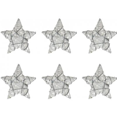 MFP Paper 8885947 hvězdičky bílé vánoční vánoční set 7,5cm/6ks R4589/white – Hledejceny.cz