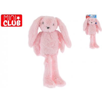 Mikro Trading Mini Club Zajíček dlouhé nohy růžová 37 cm