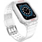 Hurtel Ochranný řemínek s pouzdrem pro Apple Watch 7 / 6 / 5 / 4 / 3 / 2 / SE (45 / 44 / 42 mm) pancéřové pouzdro na hodinky průhledné 5907769311802 – Zboží Mobilmania