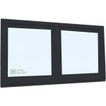 KNIPPING Plastové okno - 70 AD, 2100x900 mm, O/OS sloupek, antracit Sklo: čiré, Barva, imitace: antracit/bílá (jednostranně) – Hledejceny.cz