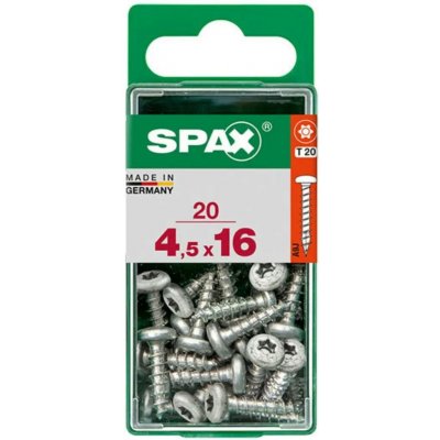 Spax Uni vrut půlkul.hlava T-Star plus T20 4CUT pln.závit Wirox 45 x 16 mm 20 ks – Hledejceny.cz