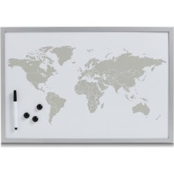 Zeller Magnetická nástěnka mapa světa 60 x 40 cm