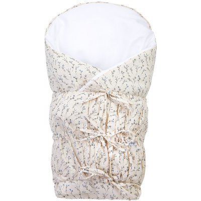 Little Angel Zavinovačka šněrovací pevná záda ANGEL Outlast krémová černomodré větvičky – Zboží Dáma