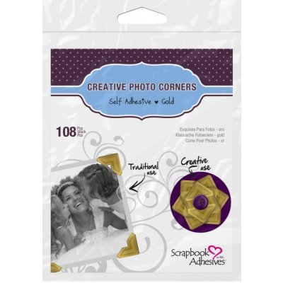 Scrapbook Adhesives Samolepicí rohy na fotky zlaté 108 ks – Zboží Živě