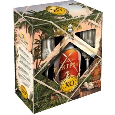 Plantation 20th Anniversary XO 40% 0,7 l (dárkové balení 2 sklenice na stopce) – Zboží Dáma