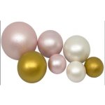 Čokoládové koule 7ks stříbrno zlato růžové - K Decor - I LOVE CAKES – Zbozi.Blesk.cz