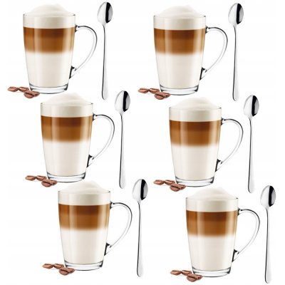 Glasmark Sklenice na latte lžičkami 12 x 300 ml – Zboží Mobilmania