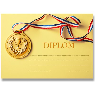 Diplom A5 Medaile – Zboží Dáma