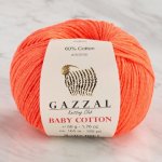 Příze Baby Cotton XL Gazzal 3459 neon oranžová Výrobce – Hledejceny.cz