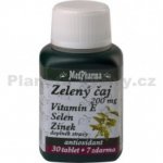 MedPharma Zelený čaj 200 mg vit.E + Se + Zn 67 tablet – Hledejceny.cz