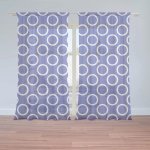 Záclony Bílé kruhy na modré: 2 ks - 150x250 cm - Sablio – Hledejceny.cz