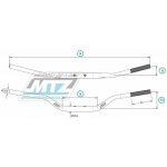 Řidítka Fatbar bez hrazdy (průměr 28,6mm) MTZ - stříbrné 23Ř-754-610
