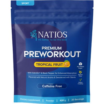NATIOS Premium Preworkout bez kofeinu 420 g – Hledejceny.cz
