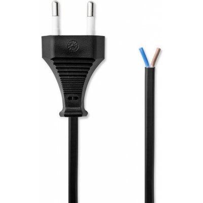 Nedis Napájecí flexo Euro kabel 2 x 0.75 mm, 2 m, černá (PCGP11700BK20) – Hledejceny.cz