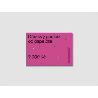 papelote Dárkový poukaz na nákup Vybrat variantu: 2000 Kč – Hledejceny.cz