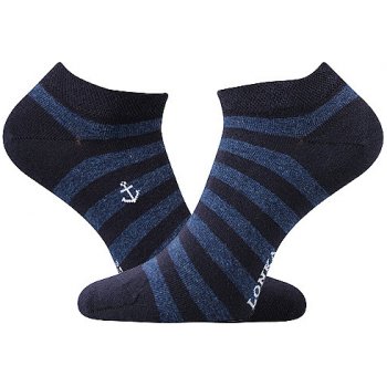 Módní vzorované bavlněné ponožky proužek s kotvičkou