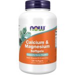 NOW Calcium & Magnesium with Vitamin D-3 and Zinc Vápník + Hořčík + Vitamín D3 a Zinek 120 softgelových kapslí – Sleviste.cz