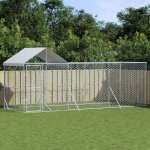 vidaXL Venkovní psí kotec se střechou stříbrný 200 x 600 x 250 cm – Zboží Dáma vidaXL Venkovní psí kotec se střechou stříbrný 200 x 600 x 250 cm – Zboží Dáma