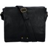 Taška  Praktická a módní univerzální velká koženková taška s klopou Berta černá