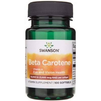 Swanson Beta Carotene 10 000 IU 100 kapslí – Hledejceny.cz