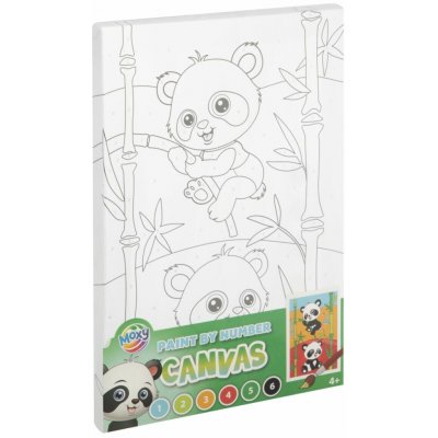 Grafix Malování na plátno barvy a štětec panda 30x20 cm – Hledejceny.cz