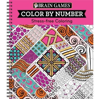 Brain Games - Color by Number: Stress-Free Coloring Pink Publications International LtdSpiral