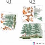 INSPIO 9226f Dětské samolepky na zeď - Les plný zvířátek, velikost 90 x 120 cm – Hledejceny.cz