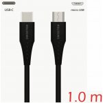 Swissten 71506511 DATOVÝ, USB-C / MICRO USB, 1m, černý – Zboží Živě