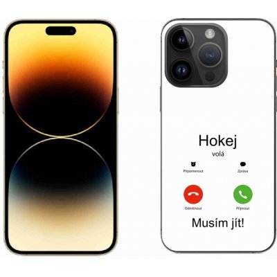 mmCase na iPhone 14 Pro Max 6.7 - hokej volá bílé pozadí – Zboží Mobilmania